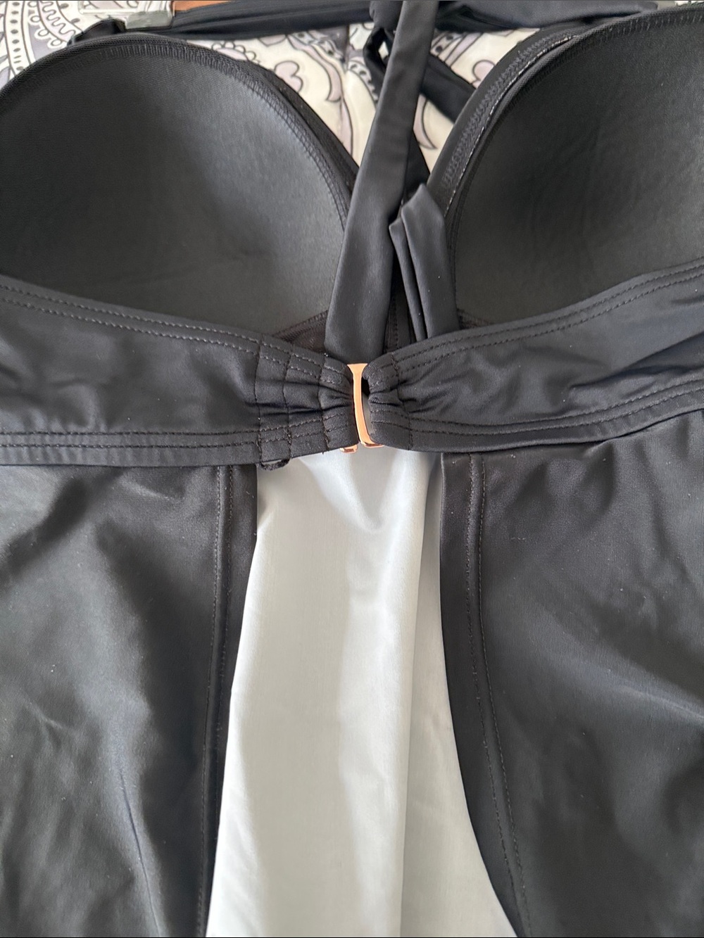 Swimsuits For All Black Paisley-Trim Halter Tankini top - Picture 4 of 4